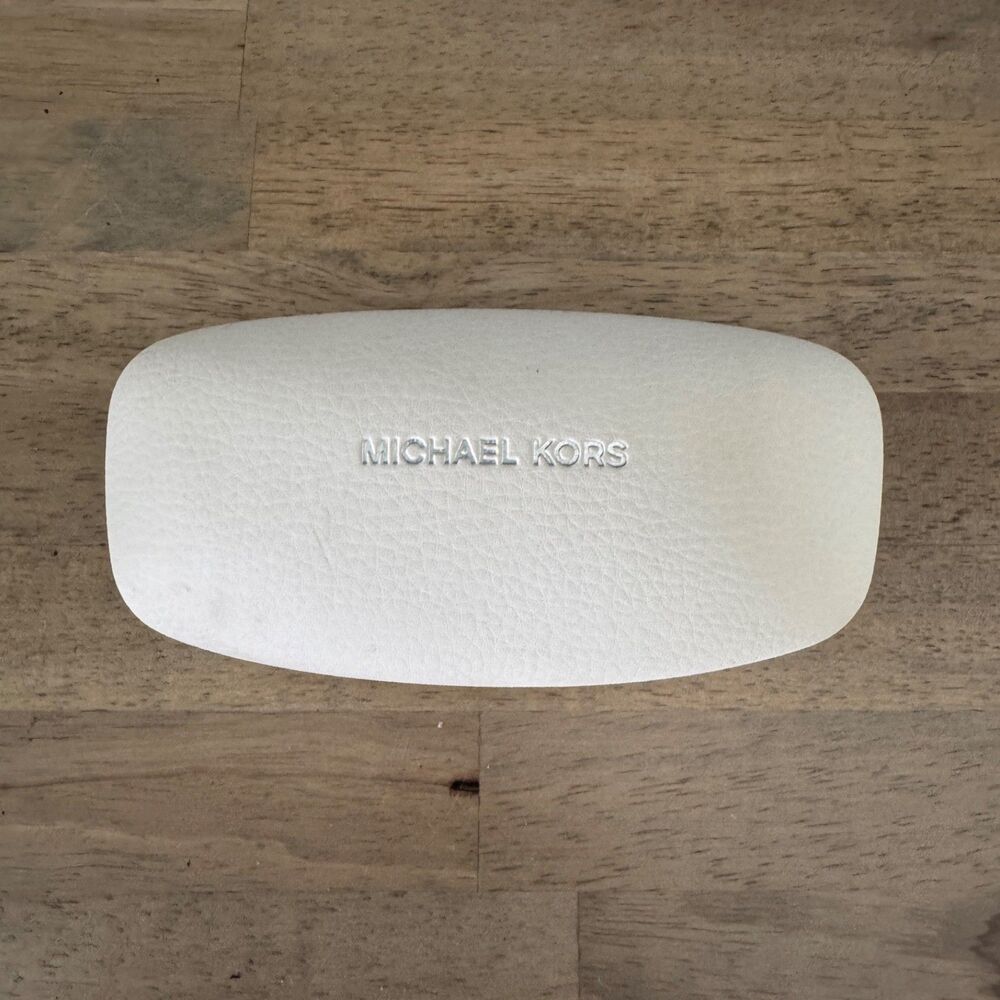 Michael Kors Hard Shell Sunglasses Eyeglass Case White Logo Travel Storage